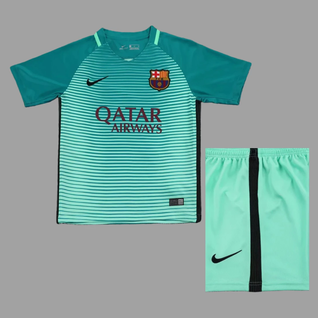 16/17 Barcelona Third Kids Retro Soccer Jersey Size 16-28