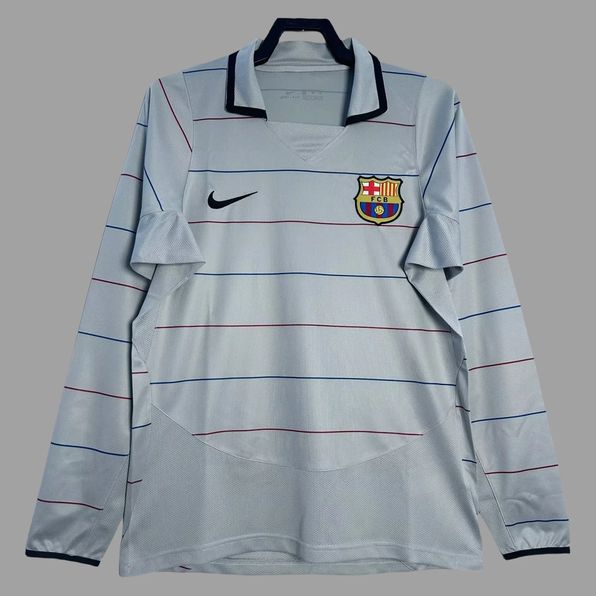 03/04 Barcelona Away Long Sleeve Retro Soccer Jersey