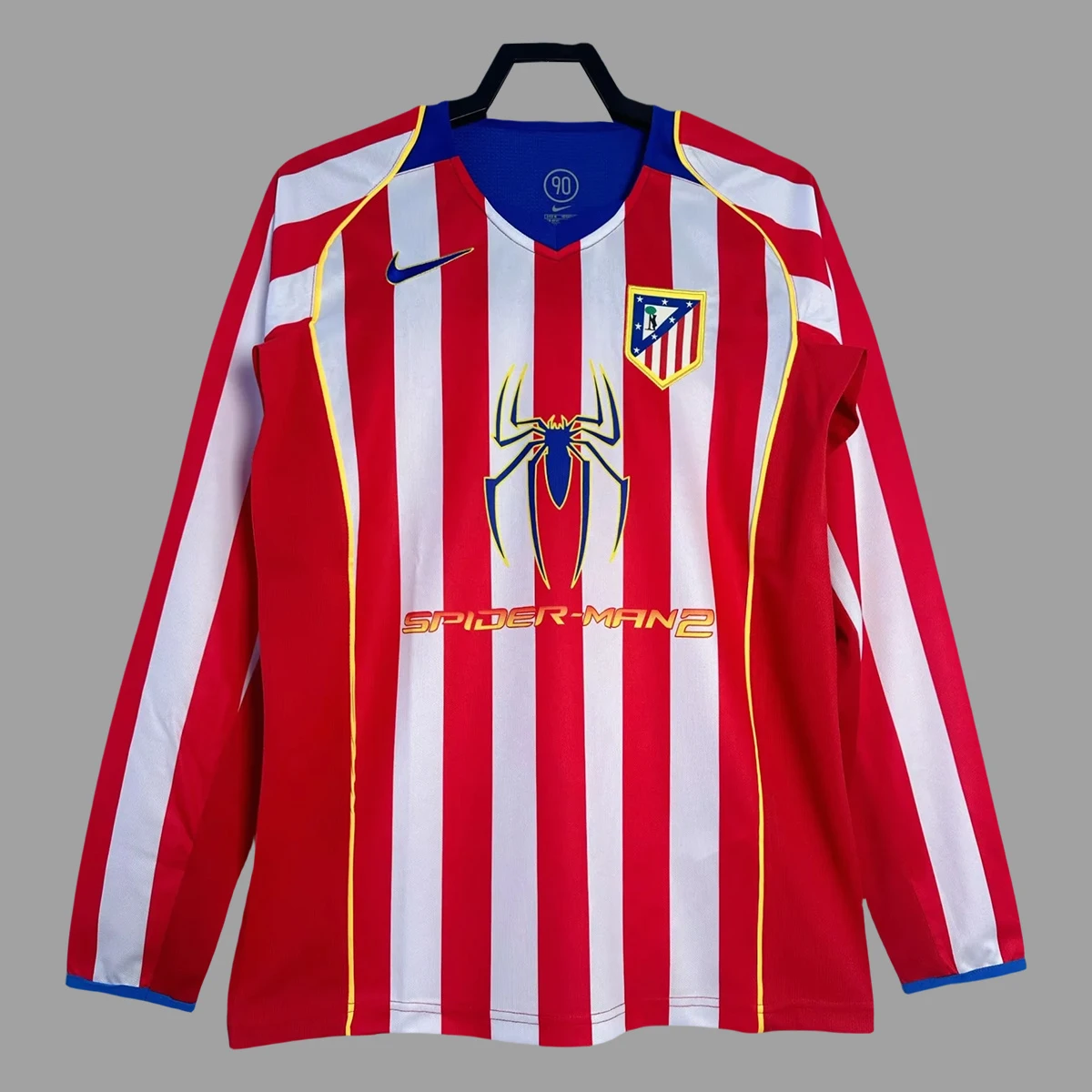 04/05 Atletico Madrid Home Long Sleeve Retro Soccer Jersey