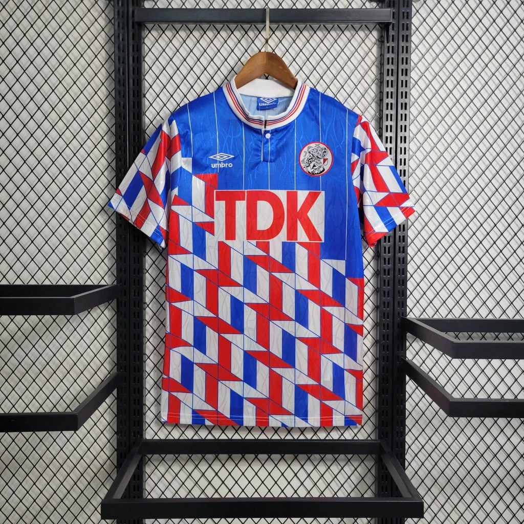 89/90 Ajax Away Retro Soccer Jersey
