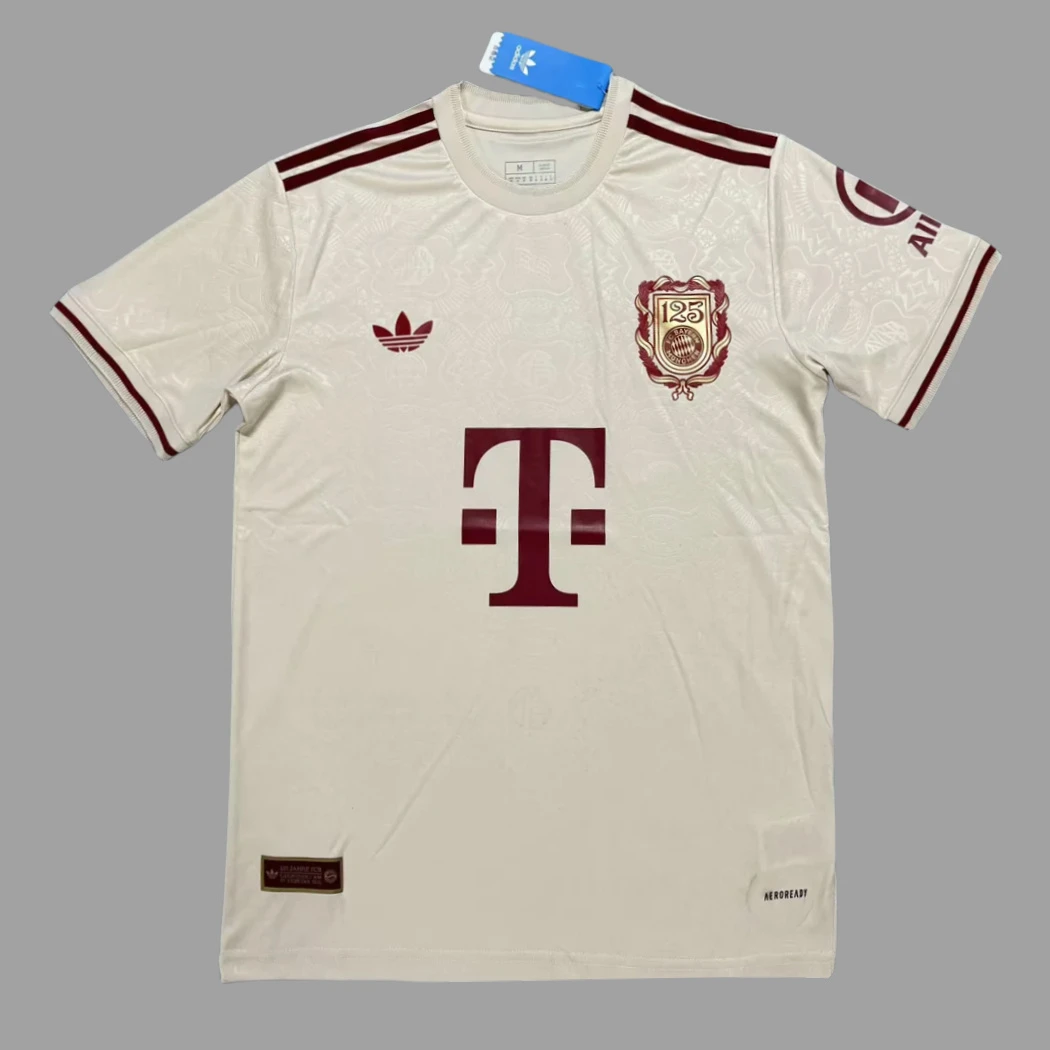 2025 Bayern Munich 125 Years Anniversary Beige Soccer Jersey