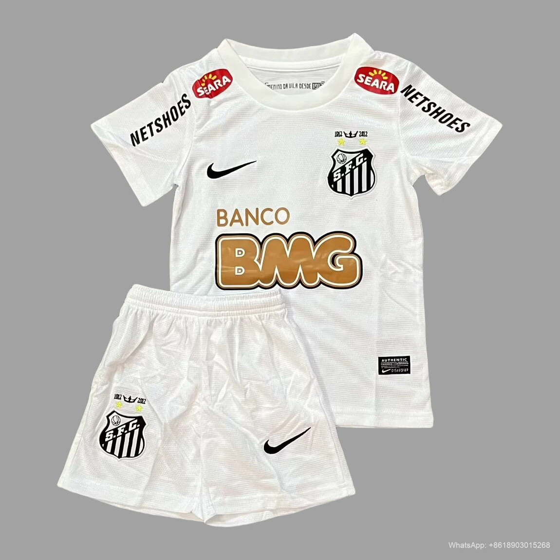 2012 Santos Home Kids Retro Soccer Jersey