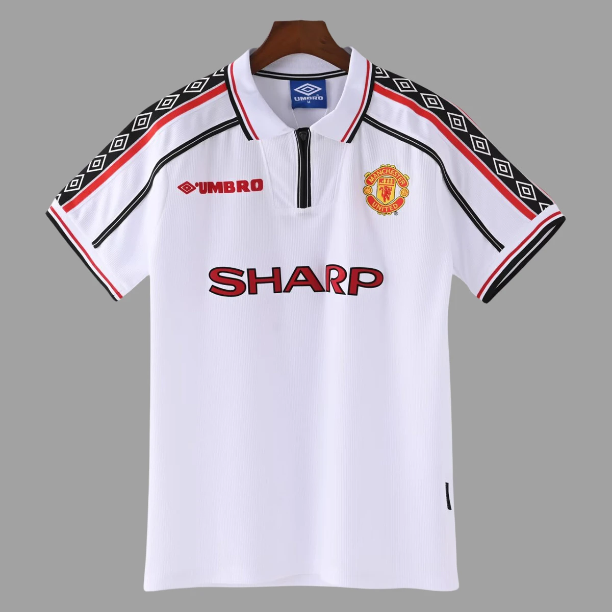 98/99 Manchester United White Retro Soccer Jersey