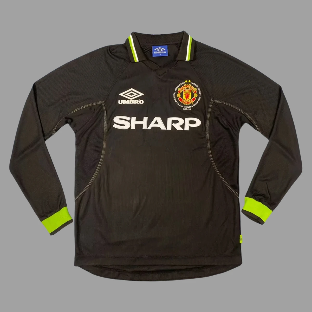 98/99 Manchester United Third Long Sleeve Retro Soccer Jersey