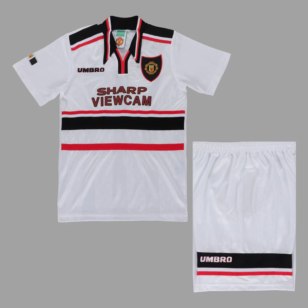 98/99 Manchester United Away Kids Retro Soccer Jersey Size 16-28
