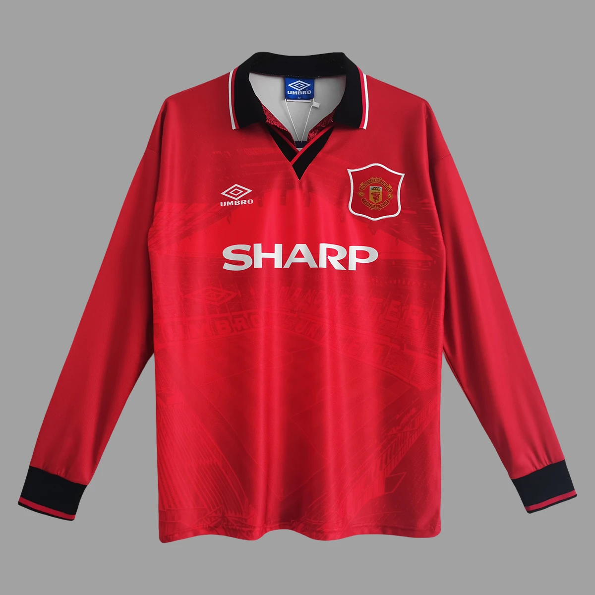 94/96 Manchester United Home Long Sleeve Retro Soccer Jersey