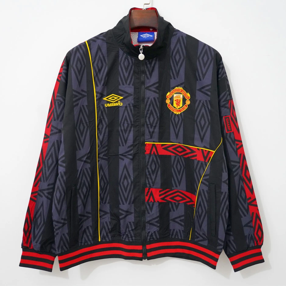 93/95 Manchester United Black Red Windbreaker