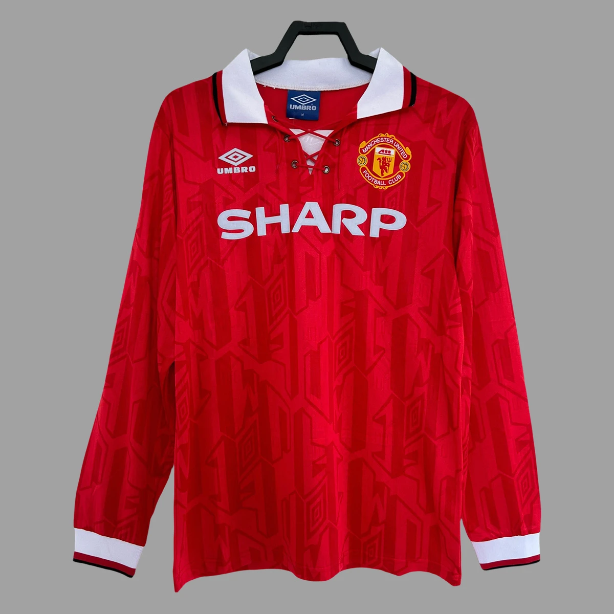 92/94 Manchester United Home Long Sleeve Retro Soccer Jersey