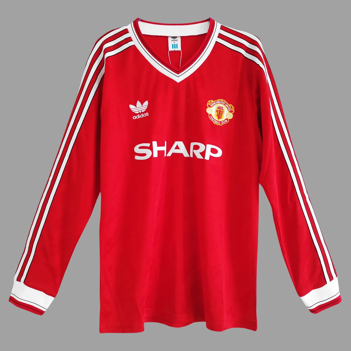 86/88 Manchester United Home Long Sleeve Retro Soccer Jersey