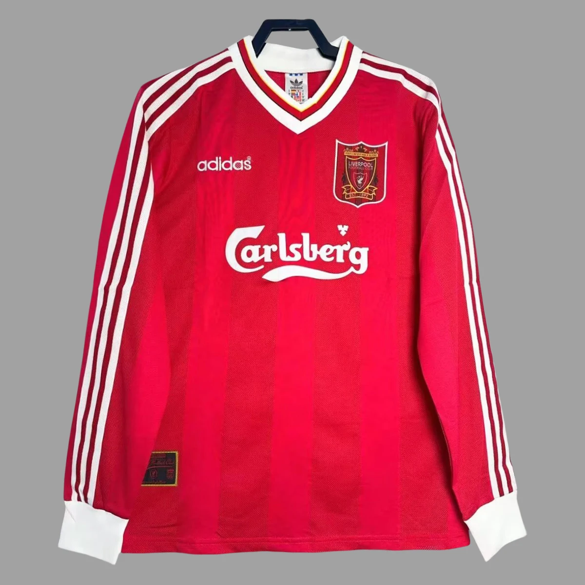 95/96 Liverpool Home Long Sleeve Retro Soccer Jersey
