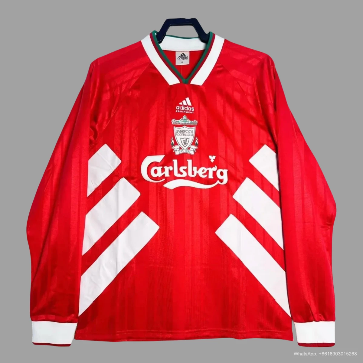 93/95 Liverpool Home Long Sleeve Retro Soccer Jersey