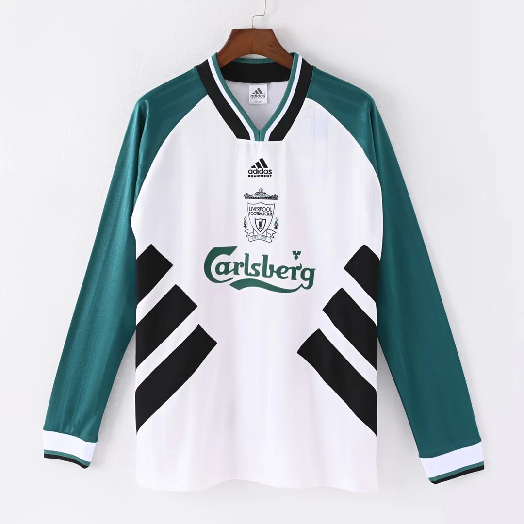 93/95 Liverpool Away Long Sleeve Retro Soccer Jersey