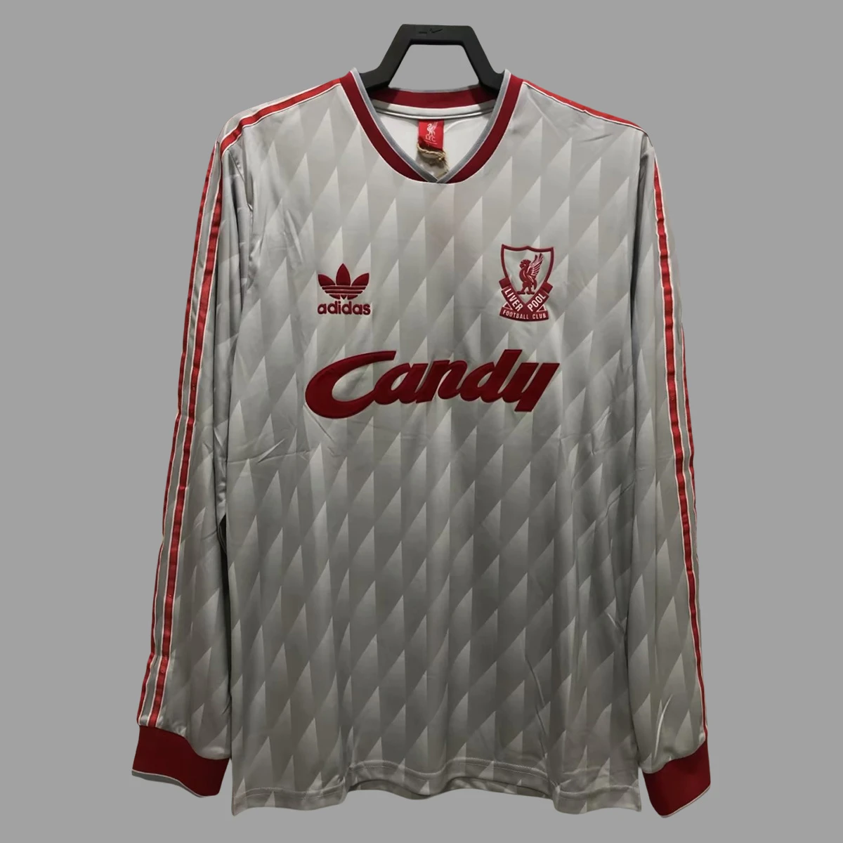 89/91 Liverpool Away Long Sleeve Retro Soccer Jersey