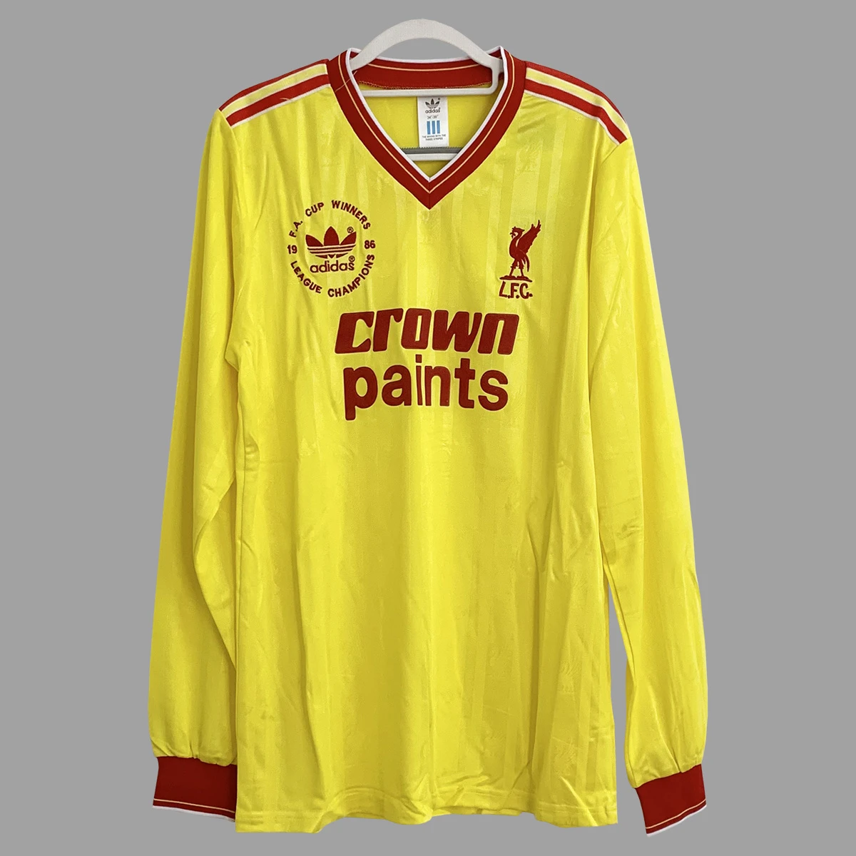 85/86 Liverpool Third Champions Final Long Sleeve Retro Soccer Jersey