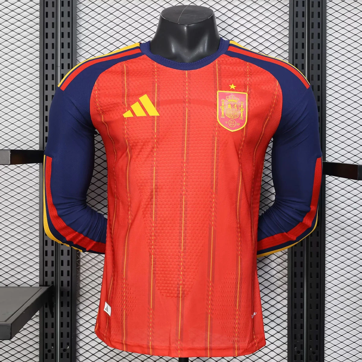 2026 Spain Home Long Sleeve Player Version Soccer Jersey