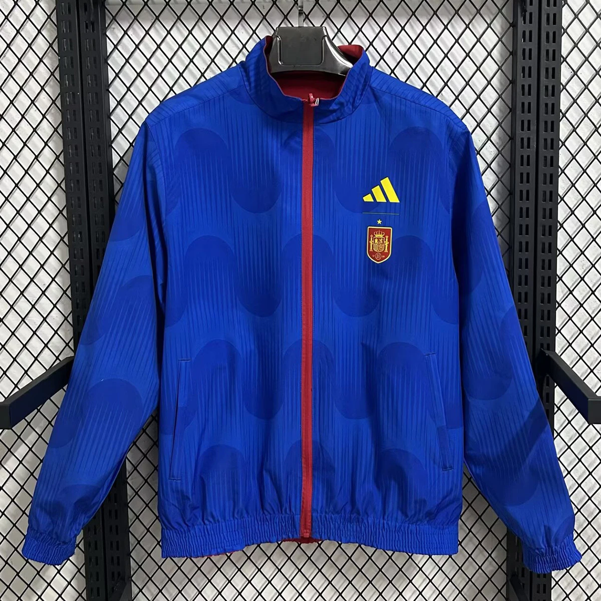 2026 Spain Blue Red Reversible Anthem Jacket