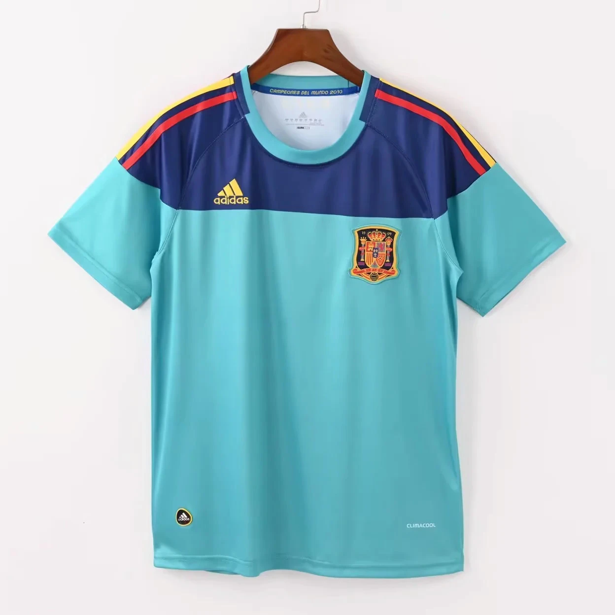 2010 Spain Goalkeeper Green Retro Soccer Jersey