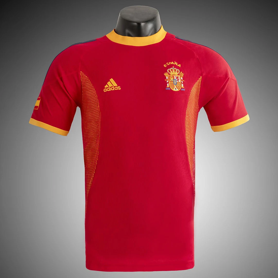 2002 Spain Home Retro Soccer Jersey