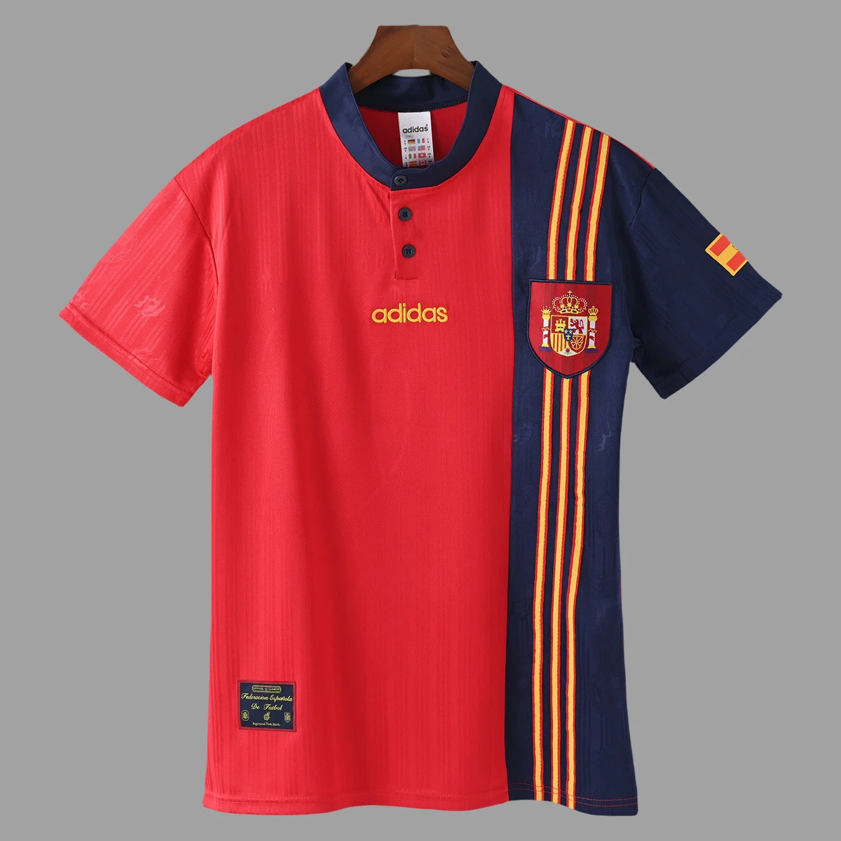 1996 Spain Home Retro Soccer Jersey