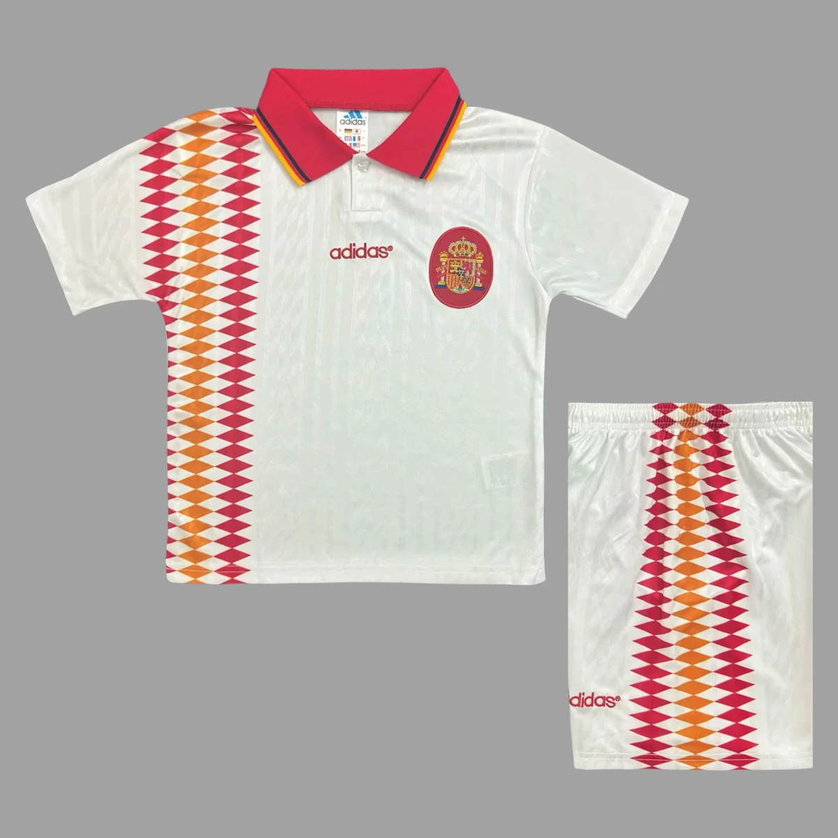 1994 Spain Away Kids Retro Soccer Jersey Size 16-28