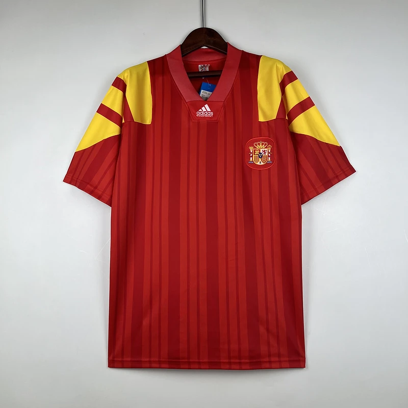 1992 Spain Home Retro Soccer Jersey