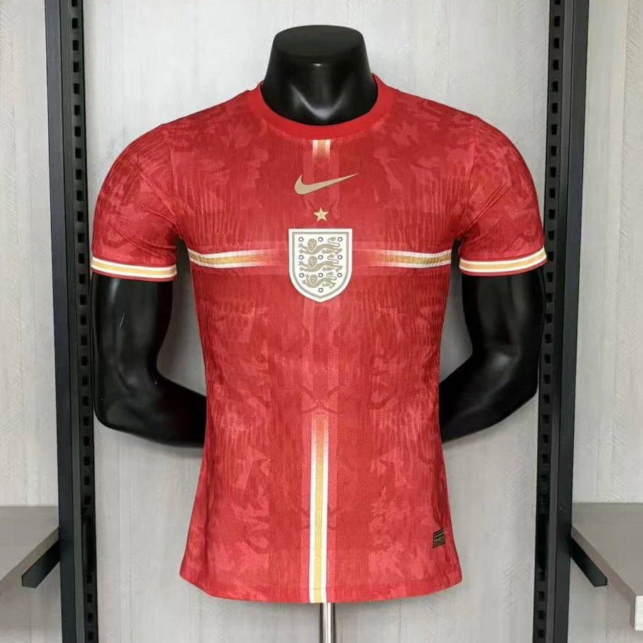 2026 England Special Player Version Red Gold Soccer Jersey