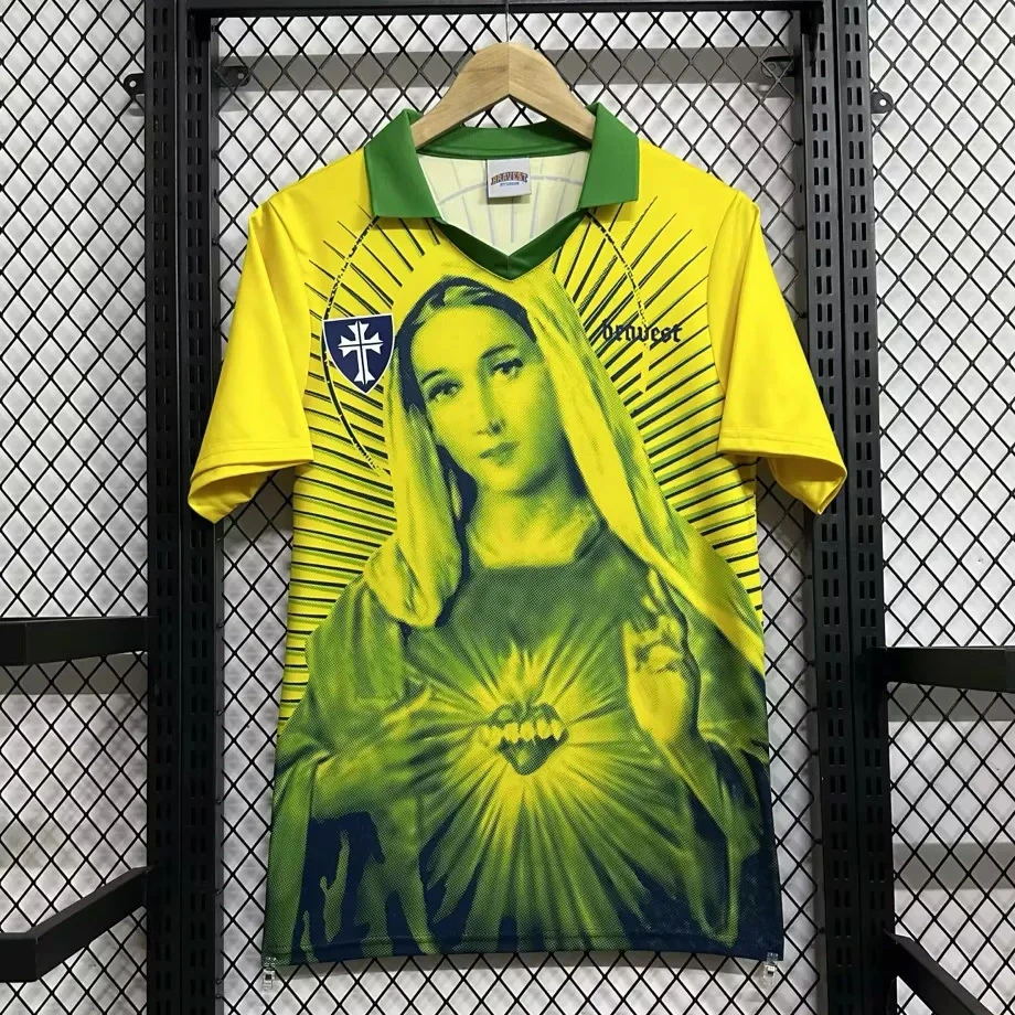 2026 Brazil Maria Yellow Soccer Jersey
