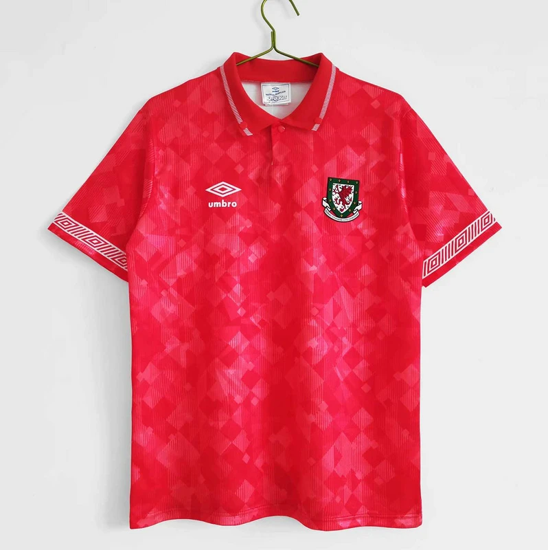 1990 Wales Home Retro Soccer Jersey