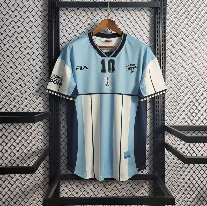 2001 Argentina DIEGO MARADONA Testimonial Edition Retro Soccer Jersey