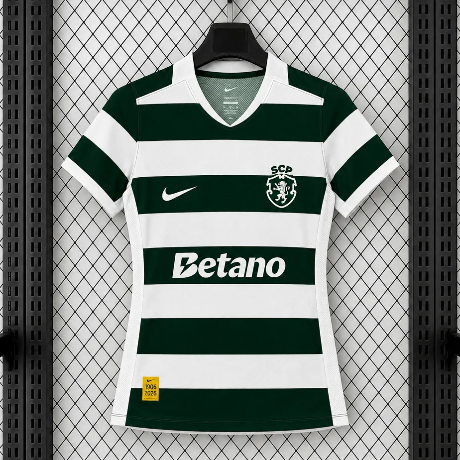 26/27 Sporting CP Lisbon Home Women Soccer Jersey