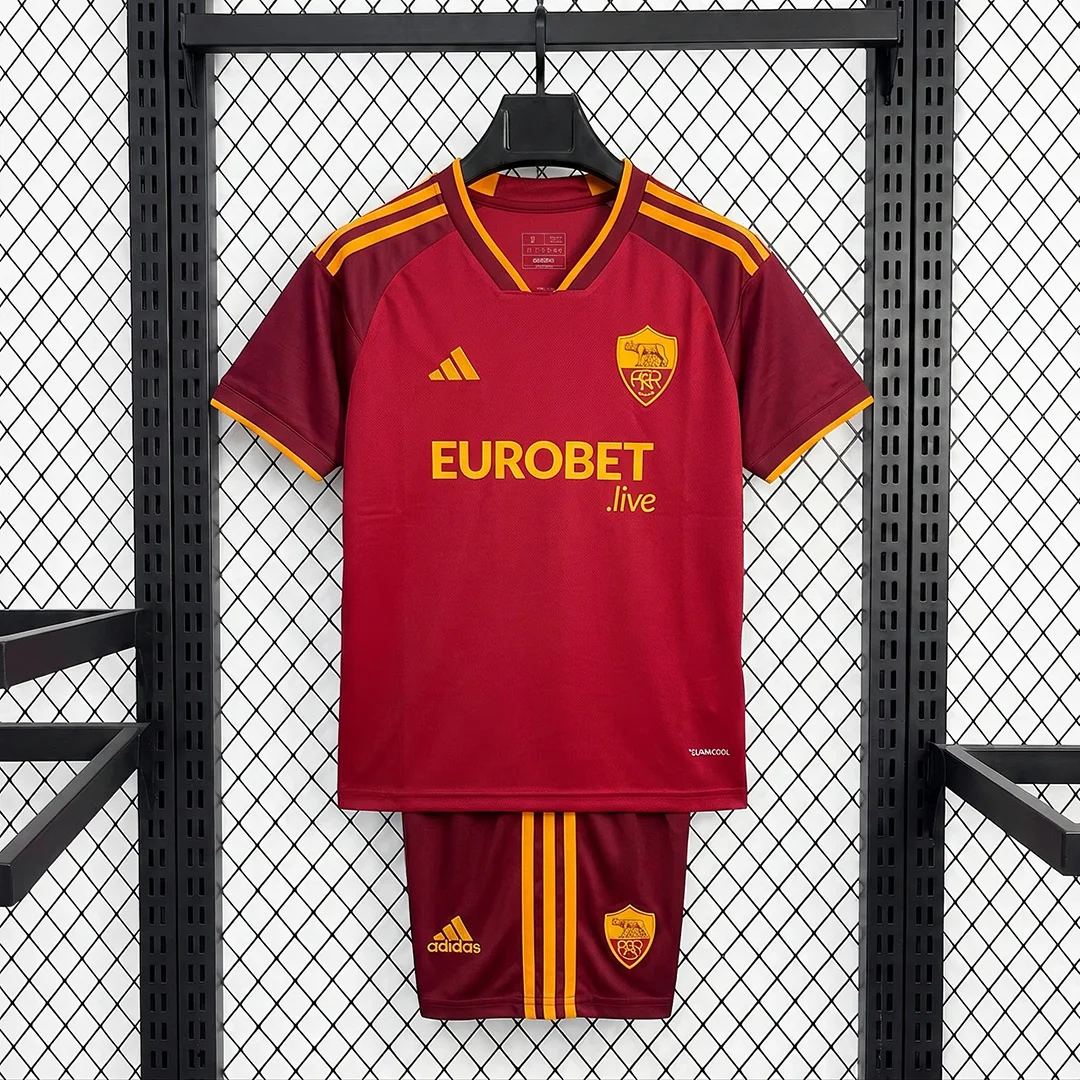 26/27 Roma Home Kids Soccer Jersey