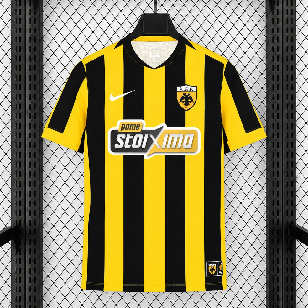 26/27 AEK Athens Home Soccer Jesrey