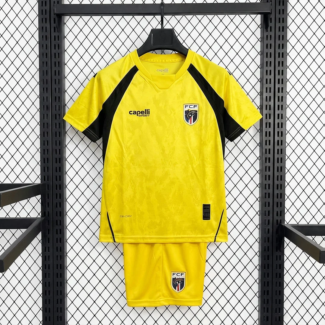 2026 Cape Verde Goalkeeper Yellow Kids Soccer Jersey