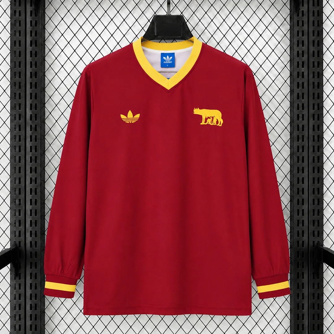 26/27 AS Roma Centenary Long Sleeve Retro Soccer Jersey