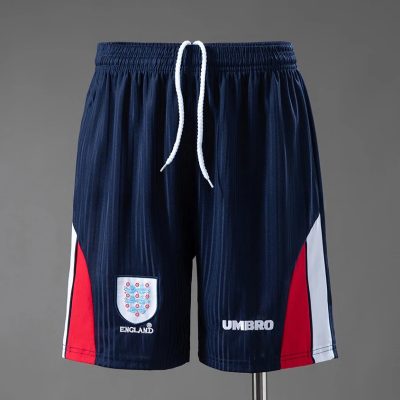 1998 England Home Retro Soccer Shorts