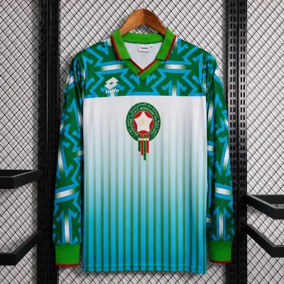 1994 Morocco Away Long Sleeve Retro Soccer Jersey