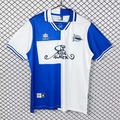 00/01 Alaves Home Retro Soccer Jersey