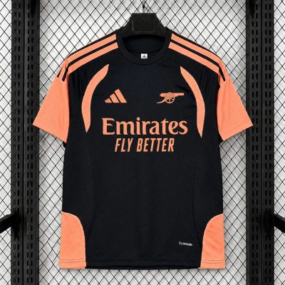 26/27 Arsenal Training Black Orange Soccer Jersey