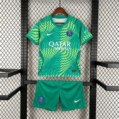 26/27 PSG Goalkeeper 2 Kids Soccer Jersey Size 16-28