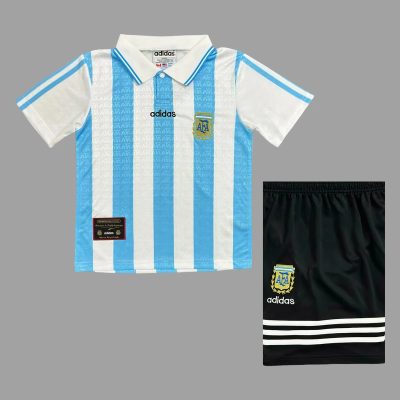 1994 Argentina Home Kids Retro Soccer Jersey Size 16-28