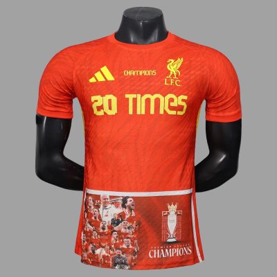 24/25 Liverpool 20 Times Champions Player Version Soccer Jersey