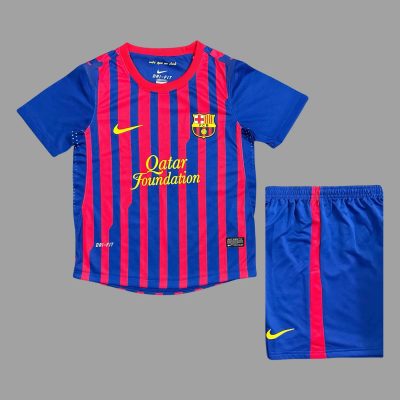 11/12 Barcelona Home Kids Retro Soccer Jersey Size 16-28
