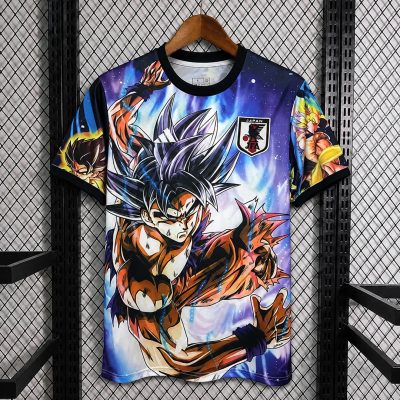 2026 Japan Drgaon Ball Z Cosmos Super Saiyan Goku Blue Soccer Jersey