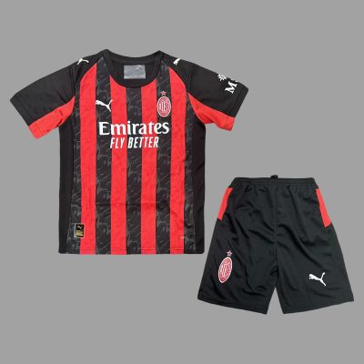 25/26 AC Milan Home Kids Soccer Jersey Size 16-28