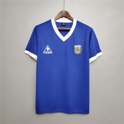 1986 Argentina Away Retro Soccer Jersey