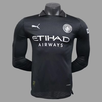 25/26 Manchester City Away Long Sleeve Player Version Soccer Jersey