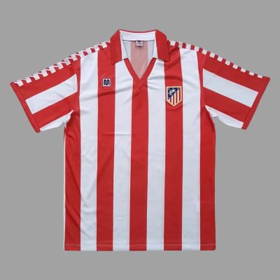 82/83 Atletico Madrid Home Retro Soccer Jersey