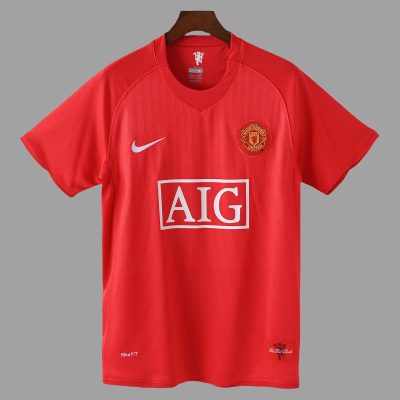 07/08 Manchester United Home Retro Soccer Jersey