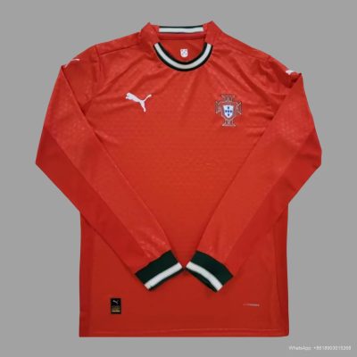 2025 Portugal Home Player Version Long Sleeve Soccer Jersey