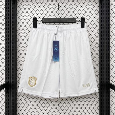 26/27 Napoli Home White Soccer Shorts